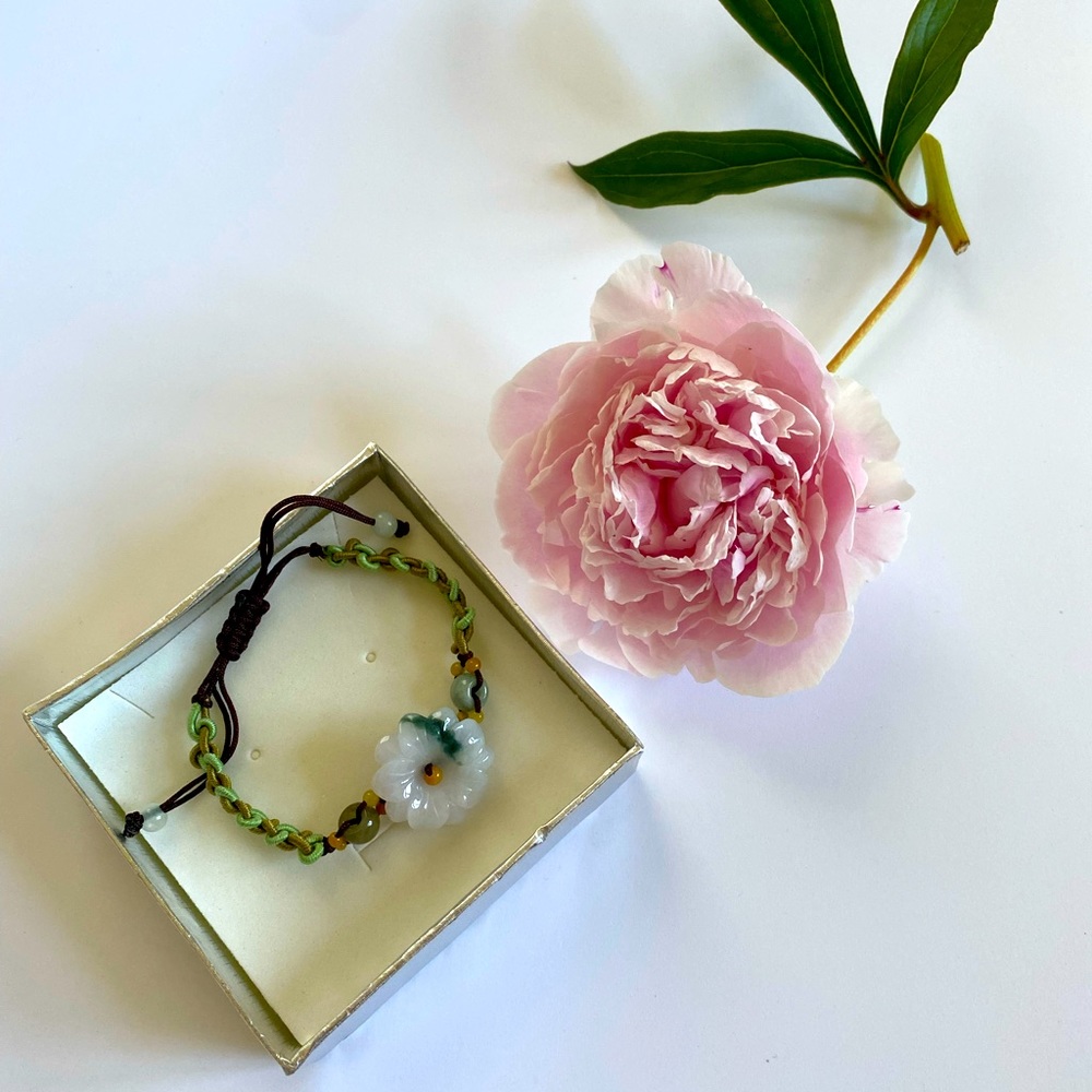 Jade Flower Lucky Charm Bracelet